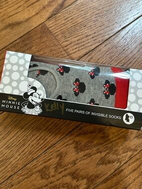 Disney Minnie Mouse Black & Red No-Show Socks Set